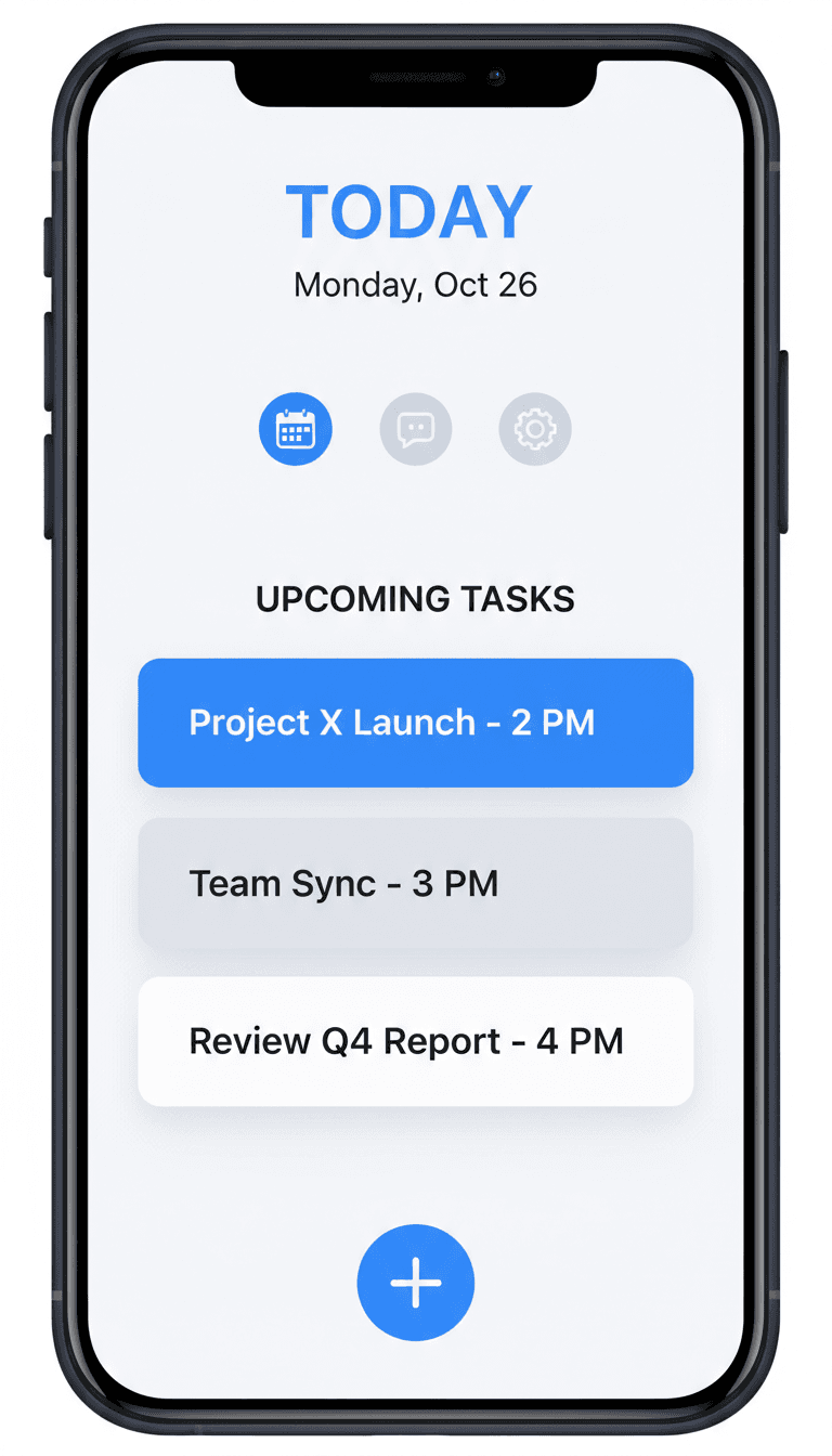 iPhone displaying polished iOS app interface